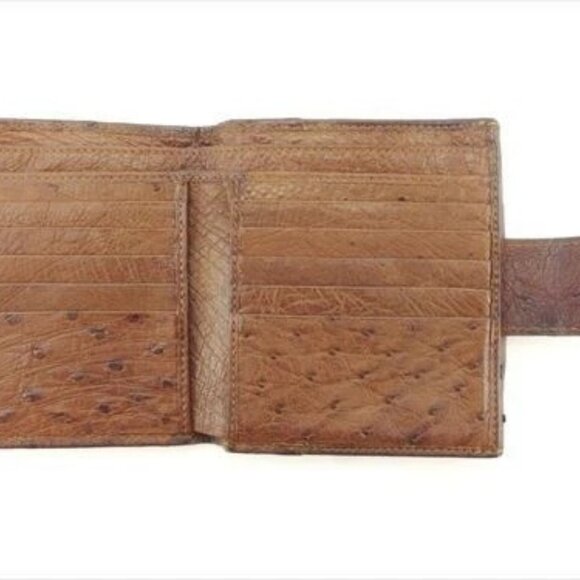 Gucci Wallet Purse Ostrich Leather Brown Woman Authentic Used - Picture 5 of 7